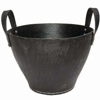 Obrázok produktu pre Metrox Holzkorb aus Gummi, Kaminholzkorb 2 Griffe, Hähe 41cm, oben 41cm, 99170