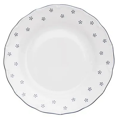 Produktbild von Dessertteller, tschechisches Porzellan, Verona, 19 cm, blaue Valbella, G. Benedikt
