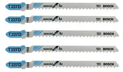 Image de Lot de 5 lames de scie sauteuse T 227 D BOSCH 2608631030 Special for Alu