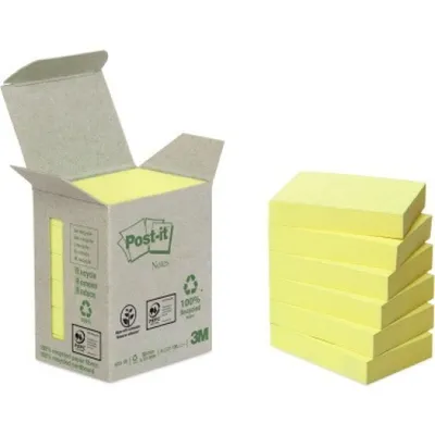 Zdjęcie produktu dla Post-It 7100172254, Prostokąt, Żółty, Papier, 51 mm, 38 mm, 100 ark.
