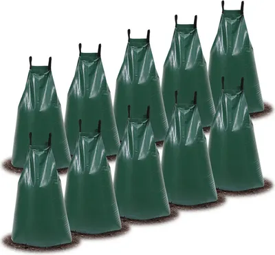 Image de Aopunly - Sacs d'arrosage (lot de 10) pour l'arrosage des arbres - Sacs d'arrosage de 75 litres - Sacs pour arbres - Arrosage - Vert - Arrosage des arbres - Arbre