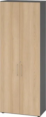 Produktbild von bümö smart Aktenschrank - 6 Ordnerhöhen - Nachbildung: Graphit/Eiche