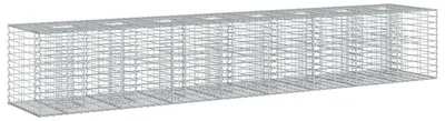 Zdjęcie produktu dla vidaXL Gabiony Podwyższona grządka 2 szt. Srebrna 340 x 60 x 55 cm