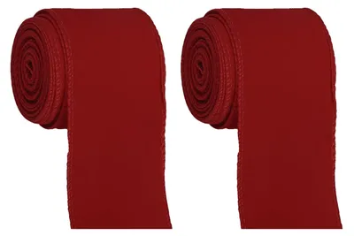 2 Rollen Samtband 6,3 cm x 6 yard, Weinrot, mit Drahtkante