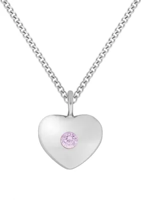 Produktbild von Zeeme for Kids Halskette 925/- Sterling Silber 36/38cm weiß Zirkonia rosa 500245327