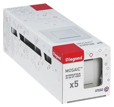 Image de Interrupteur va-et-vient, LEGRAND Mosaic, blanc