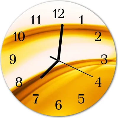 Produktbild von Glasuhr Wanduhr Küchenuhr Echt-Glas 30fi cm Abstrakte Kunst orange