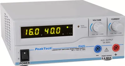 Produktbild von PeakTech P 1565 - DC Schaltnetzgerät  1 - 16V / 0 - 40A  programmierbar mit USB-Schnittstelle