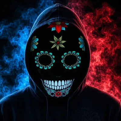 LED-Halloween-Maske für Erwachsene, leuchtend, Unisex, Cosplay