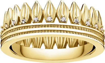 Thomas Sabo TR2282-414-14 Ring für Damen Krone Blätter goldfarben 1