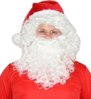 Produktbild von 3-teiliges Weihnachtsmann Set, Perücke Bart Brille
