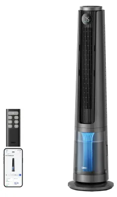 Produktbild von Dreo DR-HEC005S, Haushaltsturmventilator, Schwarz, Flur, 20 dB, 90°, Fernbedienung