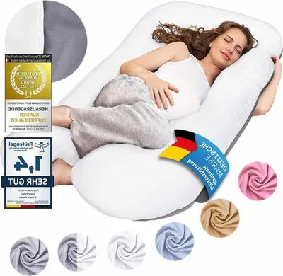 Produktbild von Famanu Schwangerschaftskissen - U-förmig mit abnehmbarer Baumwollhülle