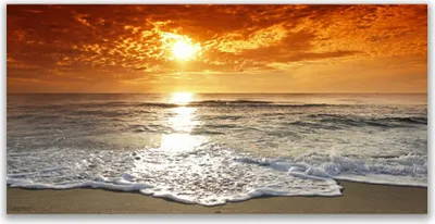 Produktbild von Tulup Leinwand-Bilder 120x60 Wandbild Canvas Kunstdruck Meer Sonne Landschaft
