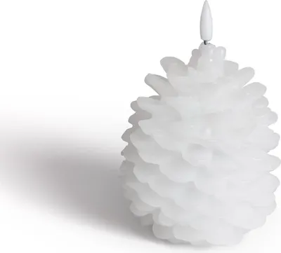 Produktbild von LED Kerze aus Naturwachs mit Batterie Konggle Weiß