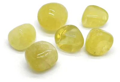 Productafbeelding van Citrien Kwartssteen AAA-kwaliteit - Natuurlijke Kristallen - Helende Stenen - Reiki - Chakra Genezing - Set van 4 Stuks - Kristal