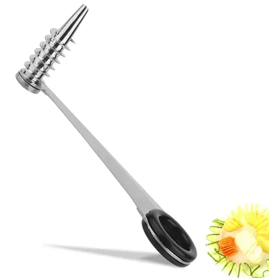 Spiral-Schneider aus Edelstahl, manuell, für Gemüse und Obst