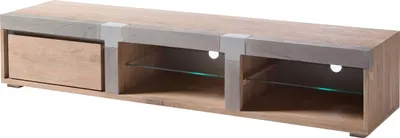 Image de MASSIVMOEBEL24 | Meuble TV en bois d'acacia laqué AMSTERDAM #103