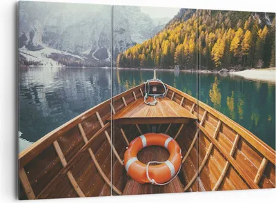 Produktbild von Bild auf Leinwand - Leinwandbild - 3 Teile - £ódŸ Berge Kajak - 165x110cm - Wand Bild - Wanddeko - Wandbilder - Leinwanddruck - Bilder - Wanddekoration - Leinwand bilder - Wandbild - CE165x110-4981