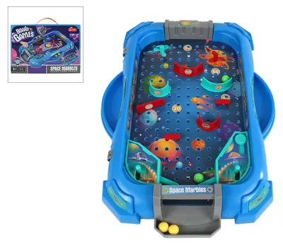 Productafbeelding van Van Manen Flipperkast "Space Marbles" 2-in-1 speelgoed, 33,5 x 24,5 cm