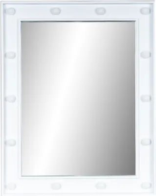 Produktbild von Wandspiegel LED Spiegel Weiß 39x49cm Wanddeko Schminkspiegel Mit Beleuchtung