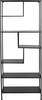 Obrázok produktu pre Nástenná polica Clayre & Eef 60x23x144 cm čierna železná obdĺžniková