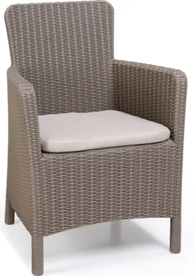 Produktbild von Allibert Rattansessel Trenton + Kissen, Farbe Cappuccino