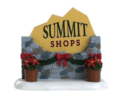 Produktbild von Lemax Weihnachtsfigur Dekoration Serie Gipfelschild für Weihnachtsdörfer