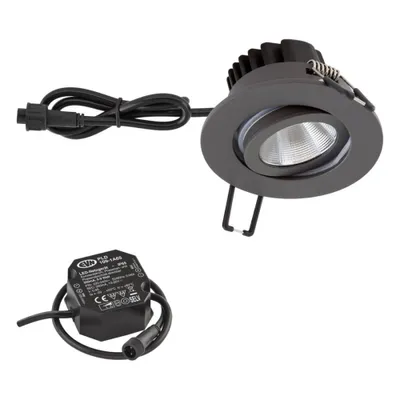 Obrázok produktu pre EVN Lichttechnik P-LED zapustené stropné svietidlo 3000K IP65 230V anth PC650N61602