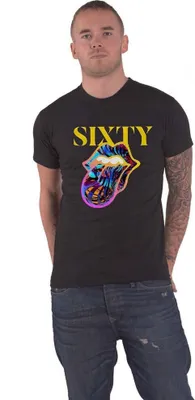 Produktbild von The Rolling Stones - "Sixty" T-Shirt für Herren/Damen Uni RO3681 (L) (Schwarz)