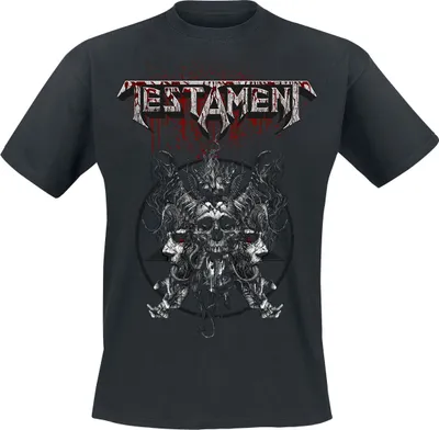 Produktbild von Testament T-Shirt Herren Skull Blood schwarz Band-Merch, Bands 100% Baumwolle S