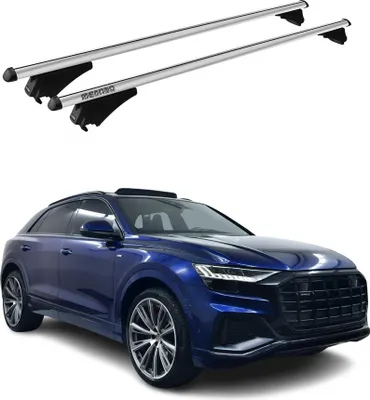 Produktbild von Menabo Dachträger Grundtäger für Audi Q8 2018-2025 75kg Aluminium Silber 2 tlg