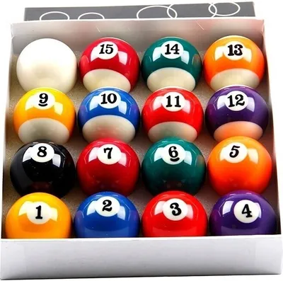 Produktbild von Pegasi AA grade Poolballset - 16 stücks -  57,2mm - Phenolharz - Polierte Poolbälle - Langlebige Billardkugeln Set - Pool - Billard Zubehör