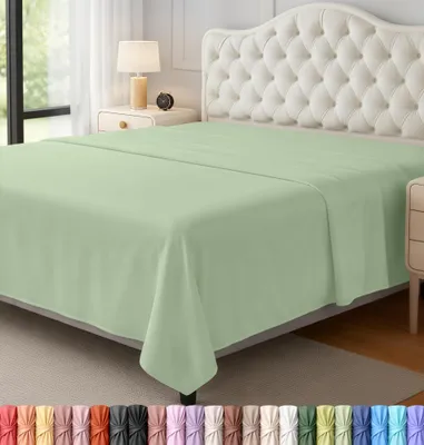 Image de Draps pour lit Utopia, en microfibre douce et brossée, ne rétrécissent pas, faciles à entretenir