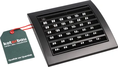 Zdjęcie produktu dla Kratka wentylacyjna KOTARBAU® 150 x 150 mm Zamykana plastikowa kratka wywiewna z siatka przeciw owadom Kratka koncowa Prostokatna czarna kratka zaluzjowa Kratka wywiewna Kratka nawiewna Wentylator