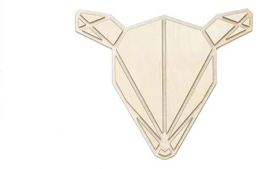 Immagine prodotto di BeWooden Decorazione da parete in legno Doe Siluette bianco