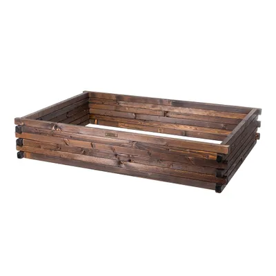 Image de Greenspot Timber Lit surélevé en bois - 120x80cm brun palissandre foncé