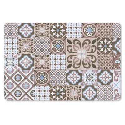 Produktbild von MuchoWow® Mauspad Mousepad Muster - Vintage - Braun - Blumen - Formen 27x18 cm - Mousepads - Maus Mat - Pad - Mausunterlage - Büroartikel - Desk Matten