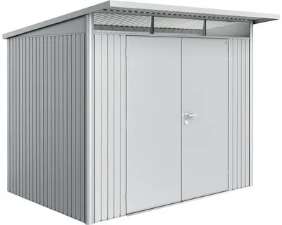 Produktbild von Biohort AvantGarde, Metallschuppen, Doppel, Schuppendach, Metallic-silber, Stahl, Metallic-silber