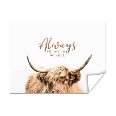 Produktbild von MuchoWow® Poster Schottischer Highlander - Zitate - Tier 160x120 cm - Foto Plakat