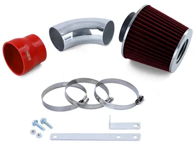 Für BMW 3er E46 323 325 328 330 1998-06 Air Intake Kit mit Sport Luftfilter Rot in der Farbe Rot von Carparts-Online GmbH