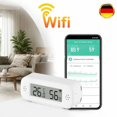 Produktbild von WIFI Smart Thermometer Hygrometer Temperatur Feuchtigkeitssensor LCD Sensor