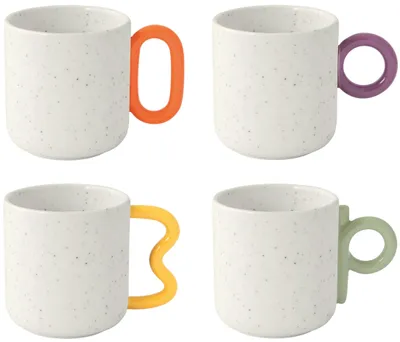 Image de Set de quatre mugs en porcelaine Creative Coloured