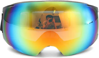 Image de Double Lens Snowboard Lunettes de ski Aimant Protection UV Anti Fog White Frame