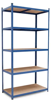 Obrázek produktu pro Regál skladovací - Nosnost 875 kg - Modrý - 200 x 100 x 60 cm - Do sklepa, garáže nebo dílny