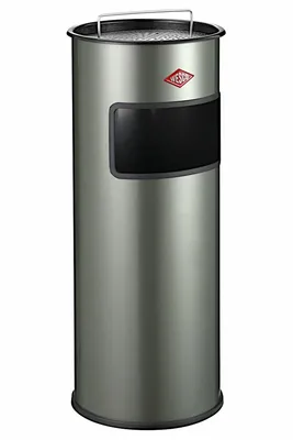 Produktbild von WESCO 150831-03 Standascher 24 in NEUSILBER mit Sieb und 24 Liter Abfallvolumen / Mülleimer / Ascher