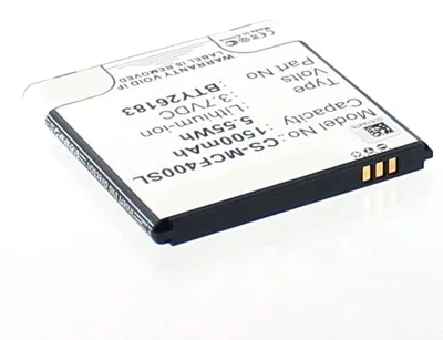 Produktbild von Akku für Mobistel BTY26183 Li-Ion 3,7 Volt 1500 mAh schwarz.