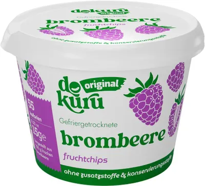 Produktbild von Dokuru Brombeerchips 20 g – Knusprig, Gefriergetrocknet, Vegan