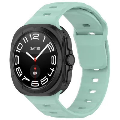 Obrázek produktu pro Pro Samsung Galaxy Watch Ultra 47mm jednobarevný silikonový sportovní pásek na ruku tyrkysový