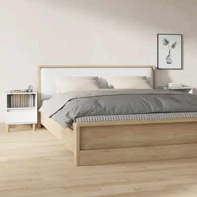 Obrázek produktu pro vidaXL Noční stolky 2 ks. Bílý vysoký lesk 40x35x50 cm